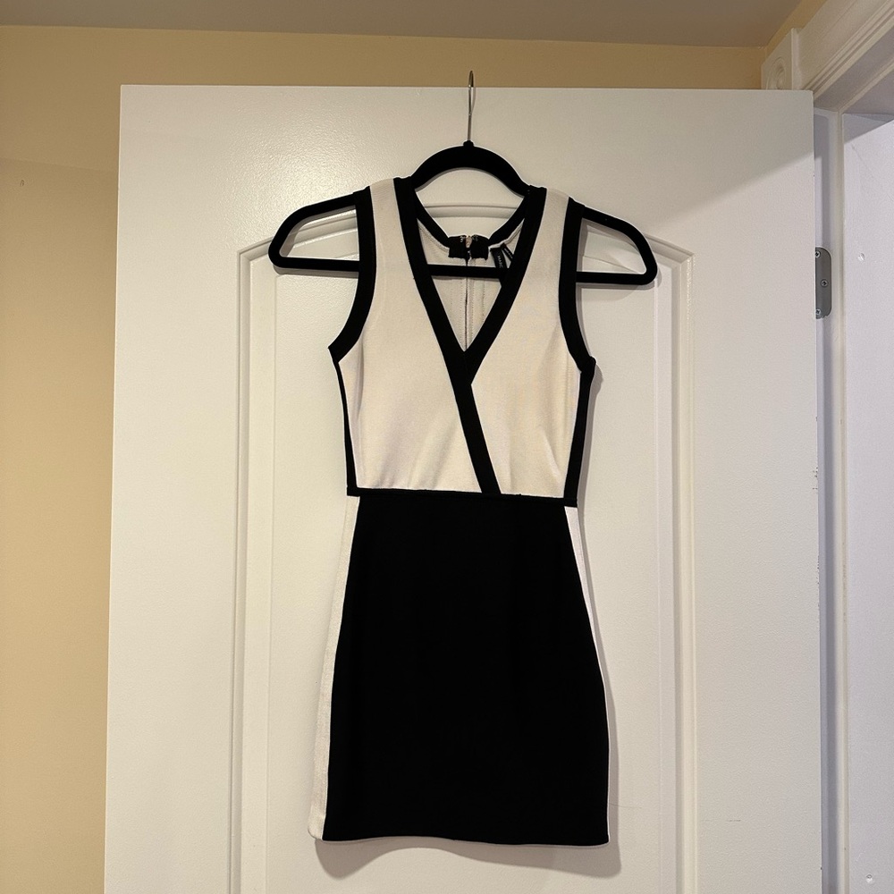 Marciano Black and White Sleeveless Dress